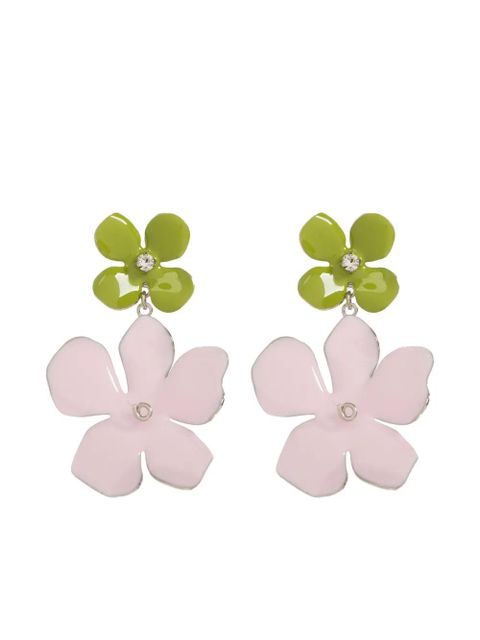 Marni floral drop earrings - Pink