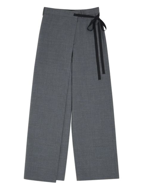 MM6 Maison Margiela tie-detail tailored trousers - Grey - zdjęcie produktu nr 1