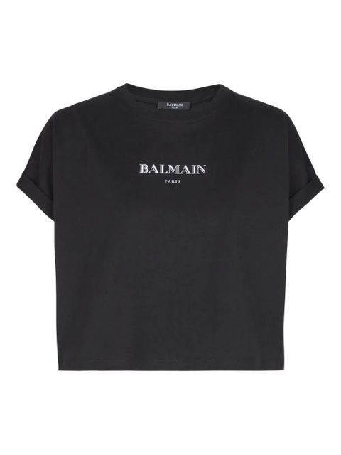 Balmain logo-print short-sleeve T-shirt - Black - zdjęcie produktu nr 1
