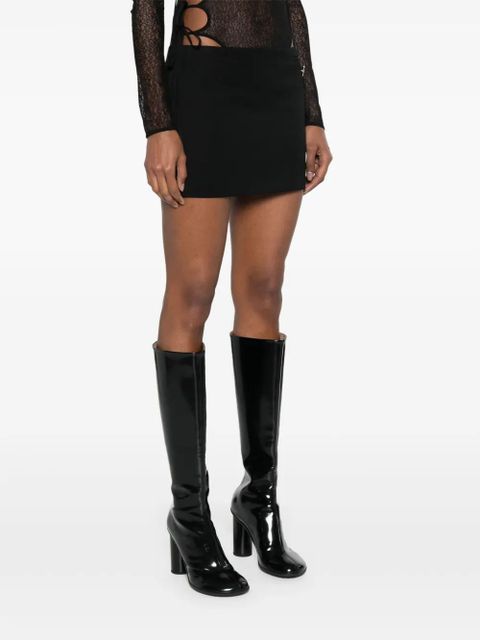 Givenchy 4G-plaque wool miniskirt - Black