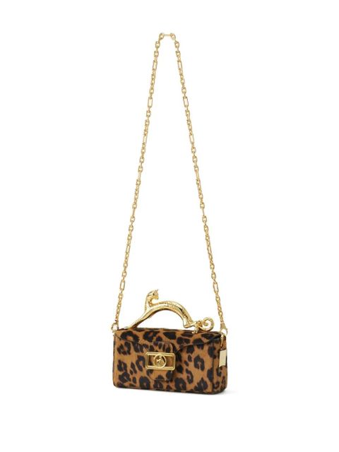 Lanvin Pencil Cat leopard-pattern tote bag - Brown