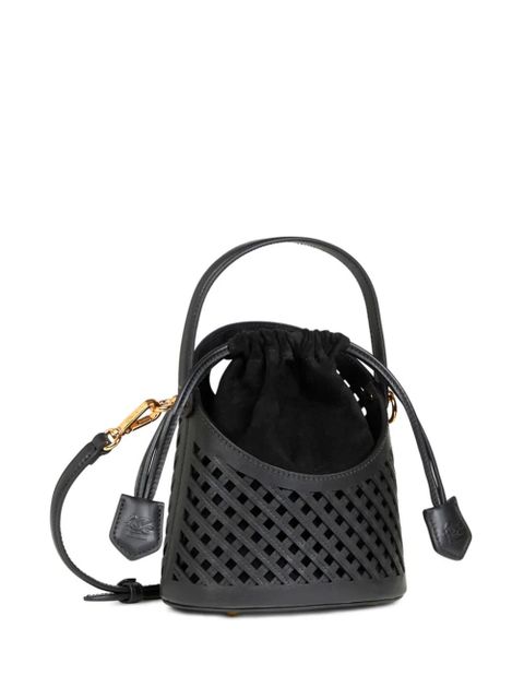 ETRO small Saturno grid cut-out crossbody bag - Black