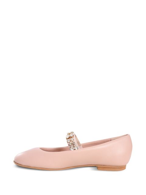 Casadei crystal-embellished ballerina shoes - Pink - zdjęcie produktu nr 2