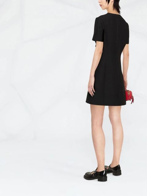 Valentino Garavani bow-detail A-line mini dress - Black