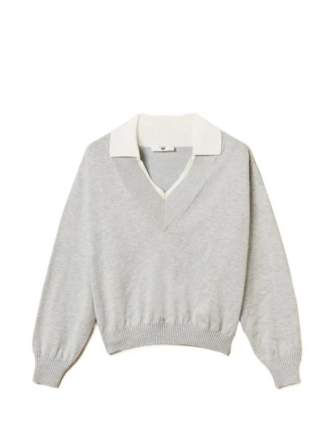 TWINSET wingtip-collar sweater - Grey - zdjęcie produktu nr 1