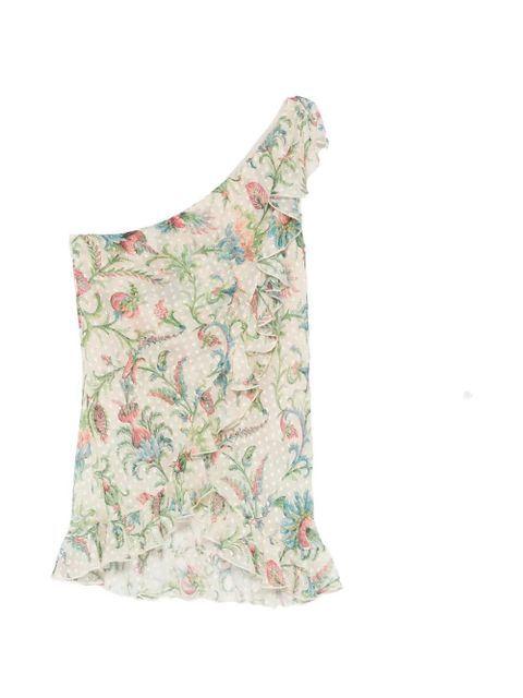 ETRO ruffled floral top - Neutrals - zdjęcie produktu nr 1