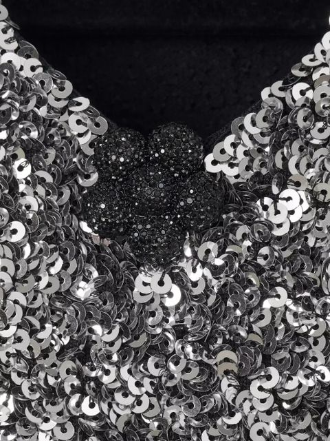 Marc Jacobs sequin-embellished V-neck mini dress - Silver