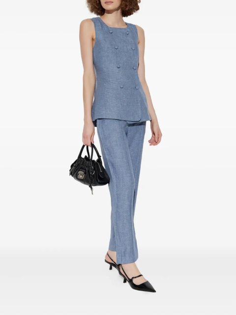 Posse elasticated-waistband crop trousers - Blue - zdjęcie produktu nr 2