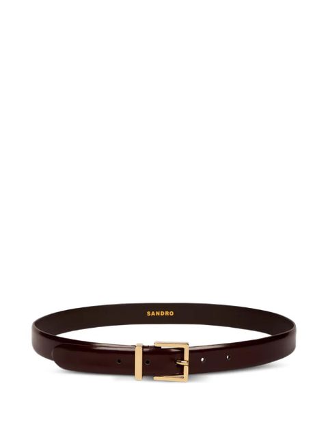 SANDRO square-buckle leather belt - Brown - zdjęcie produktu nr 1