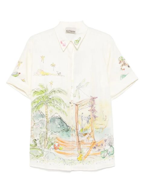 ALEMAIS graphic-print shirt - Neutrals - zdjęcie produktu nr 1