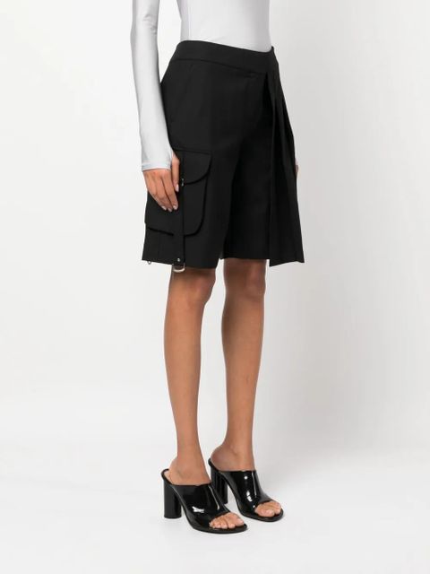 Off-White pleated cargo shorts - Black