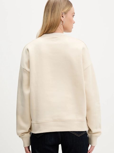 Guess Jeans bluza damska kolor beżowy z nadrukiem W5BQ23 KC811