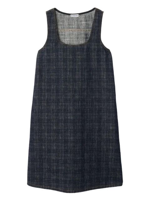 Burberry checked denim dress - Blue - zdjęcie produktu nr 1