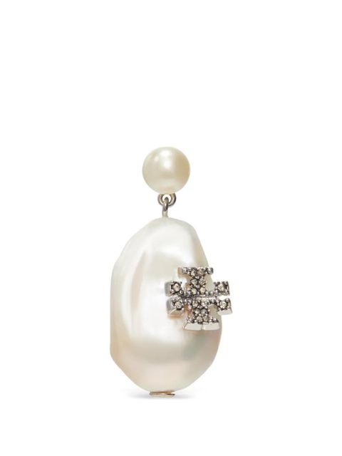 Tory Burch Moondance pear and flower drop earrings - Silver