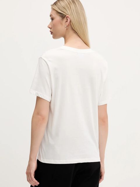 Desigual t-shirt bawełniany ROMA damski kolor biały 25WWTK50 - zdjęcie produktu nr 2
