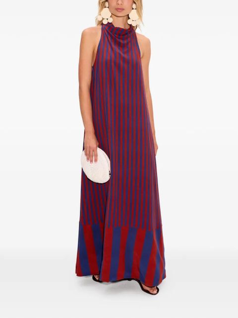 Simon Miller Mona striped crepe maxi dress - Red - zdjęcie produktu nr 2