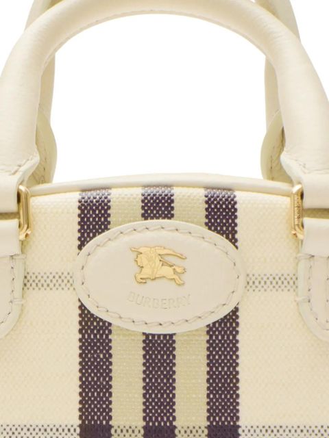 Burberry check-pattern bowling mini tote bag - Neutrals - zdjęcie produktu nr 1