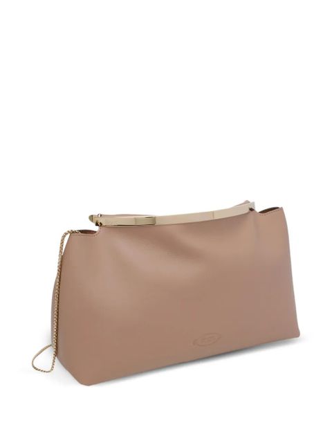 Tod's Magenta chain-strap clutch bag - Neutrals