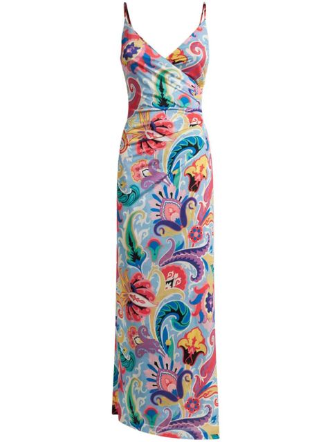 ETRO long floral-print dress - Blue - zdjęcie produktu nr 1