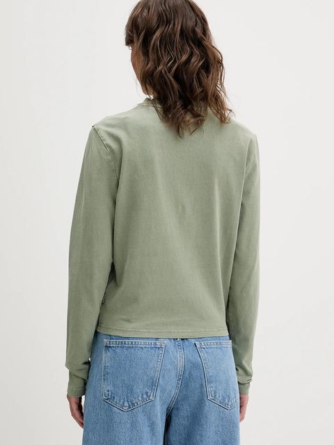 Dickies longsleeve bawełniany kolor zielony DK0A87Q6