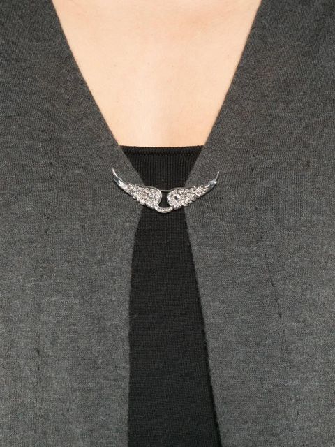 Zadig&Voltaire wings-appliqué cardigan - Grey