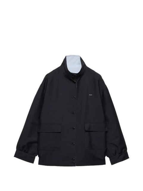 Prada kid-mohair and poplin jacket - Black - zdjęcie produktu nr 1