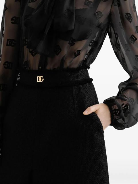 Dolce & Gabbana DNA tweed midi skirt - Black