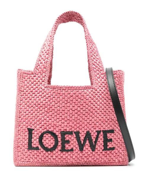 LOEWE mini Loewe Font tote bag - Pink - zdjęcie produktu nr 1