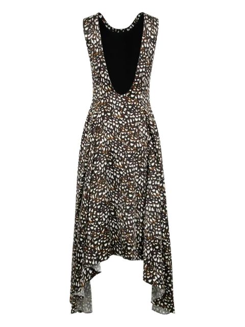 LOEWE abstract-print dress - Brown - zdjęcie produktu nr 1