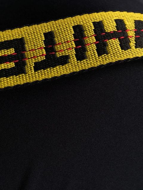 Off-White Industrial strap asymmetric swimsuit - Black