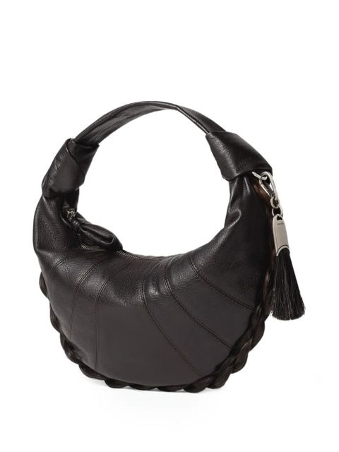 LEMAIRE mini Fortune Croissant topstitched tote bag - Brown - zdjęcie produktu nr 2