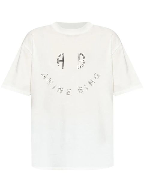 ANINE BING logo-print cotton t-shirt - White - zdjęcie produktu nr 1