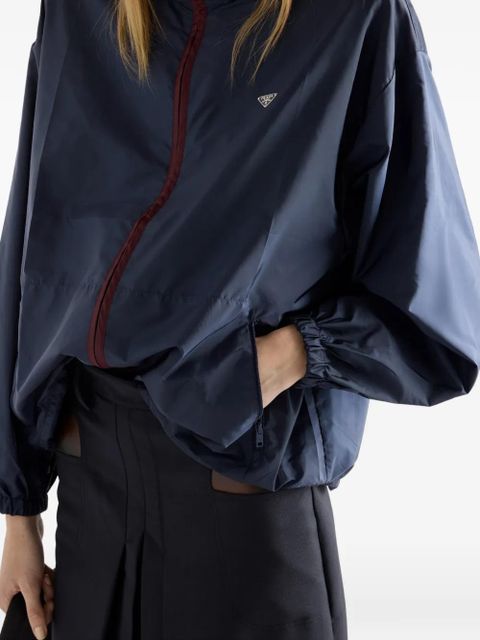 Prada elasticized-cuff zip-fastening jacket - Blue