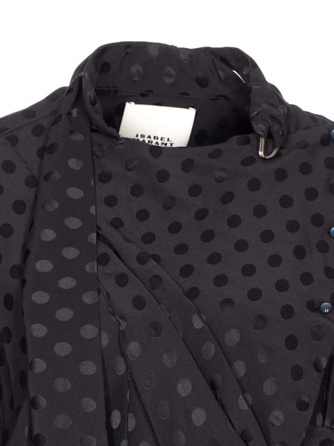 ISABEL MARANT polka-dot tie-belt dress - Black