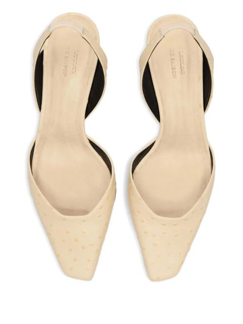 LouLou de Saison Sully square-toe slingback pumps - Neutrals
