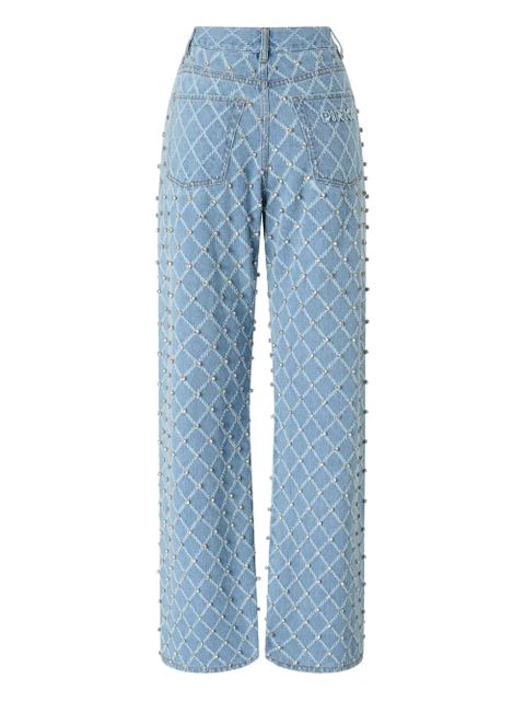 PINKO studded lattice jeans - Blue - zdjęcie produktu nr 2