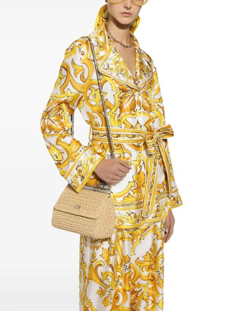 Dolce & Gabbana medium Sicily interwoven shoulder bag - Neutrals