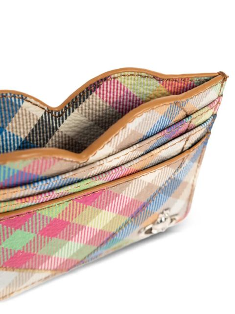 Vivienne Westwood heart-shape checked wallet - Neutrals