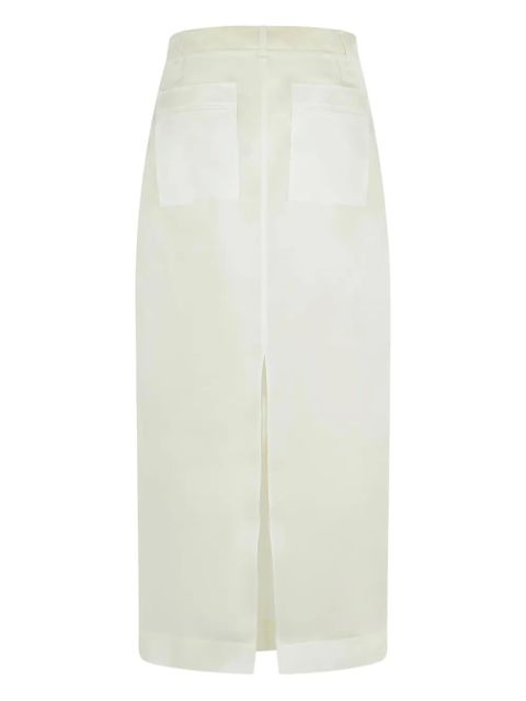 KHAITE Lucian silk pencil skirt - Neutrals - zdjęcie produktu nr 2