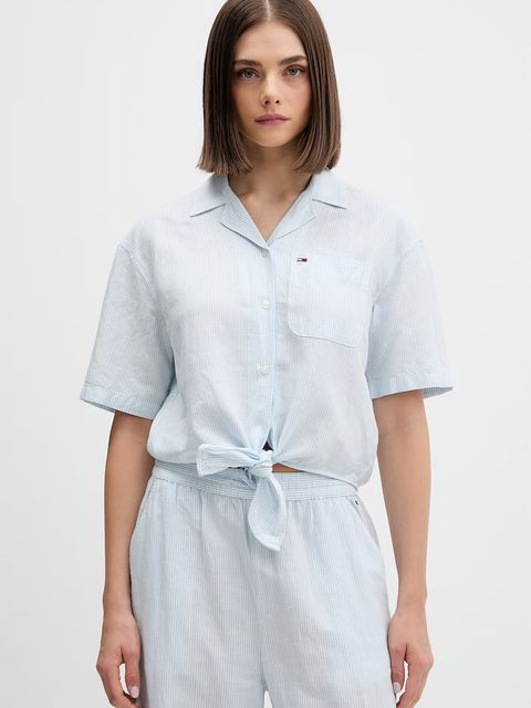 Tommy Jeans koszula damska z lnem - zdjęcie produktu nr 1