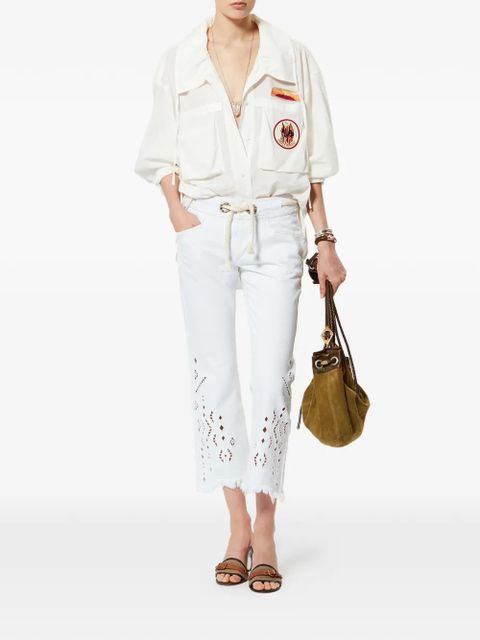 ISABEL MARANT medium Maia half-moon braided shoulder bag - Neutrals - zdjęcie produktu nr 2