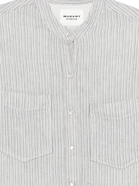 MARANT ÉTOILE Soyana pocket striped dress - Blue