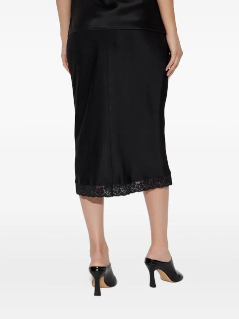 Victoria Beckham lace-trimmed pencil skirt - Black