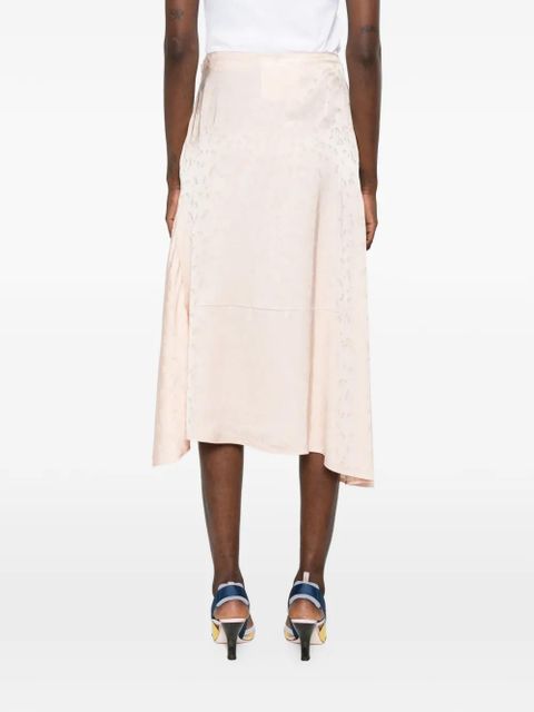 Victoria Beckham floral-pattern midi skirt - Pink