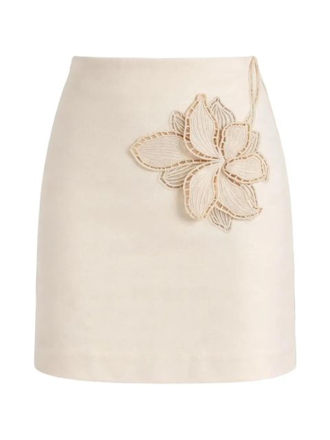 TWINSET floral-applique skirt - Neutrals - zdjęcie produktu nr 1