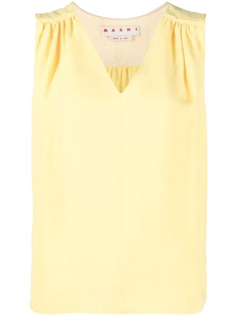 Marni jacquard ruched top - Yellow - zdjęcie produktu nr 1