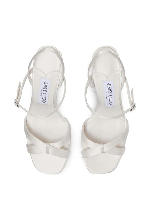 Jimmy Choo Elsy 85 block-heel sandals - White