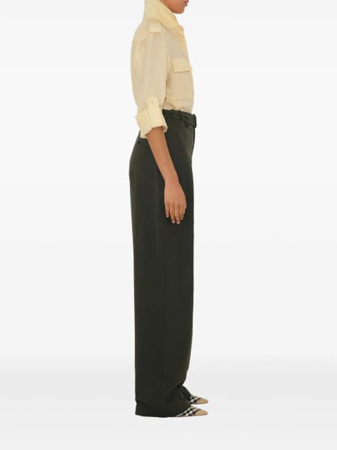 Burberry pleated belted trousers - Green