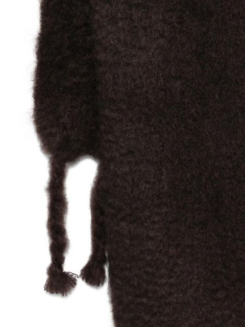 Jil Sander fringed-edges scarf - Brown - zdjęcie produktu nr 2