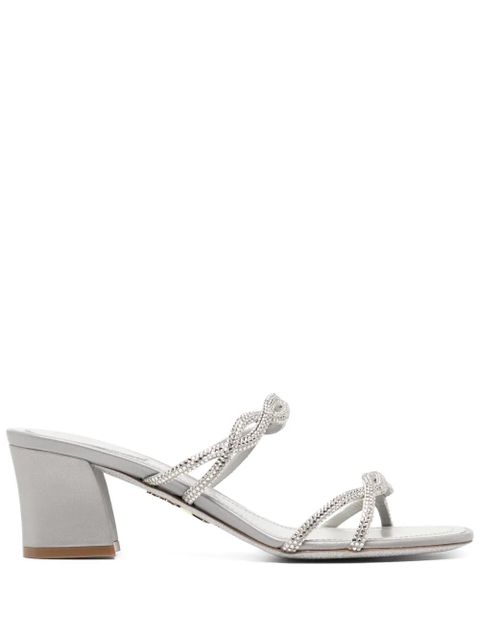 René Caovilla 55mm crystal-embellishment sandals - Grey - zdjęcie produktu nr 1